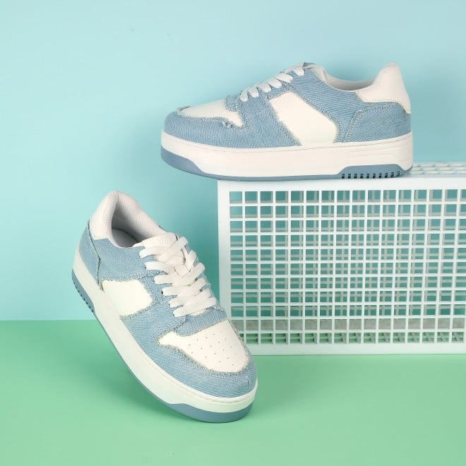 Mochi Women Blue Casual Sneakers