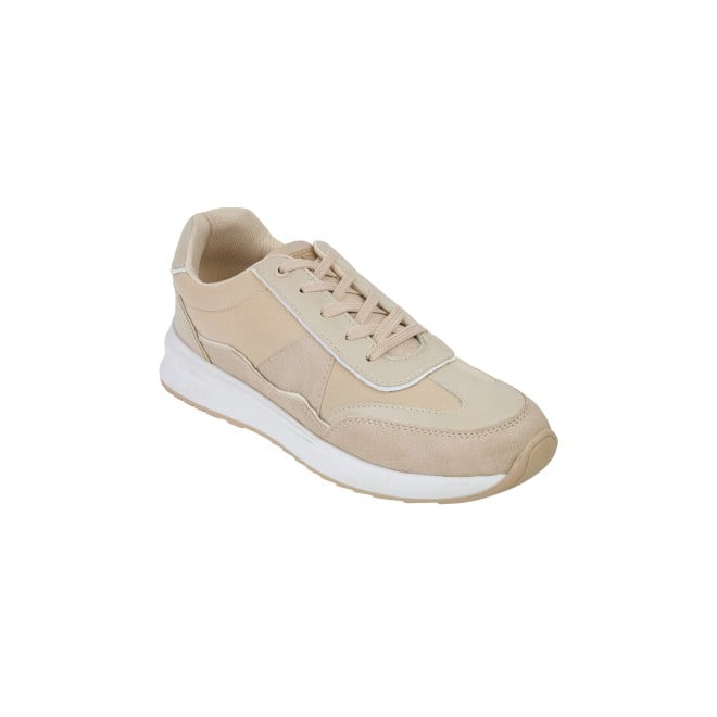 Mochi Women Beige Sports Sneakers