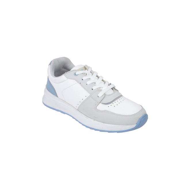 Mochi Women White Sports Walking Shoes