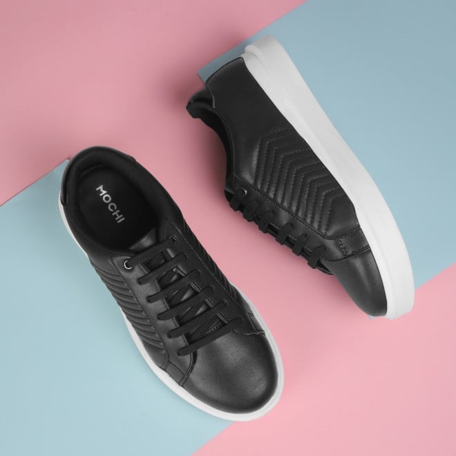 Mochi Women Black Casual Sneakers