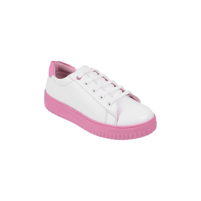 Mochi Women White Casual Sneakers