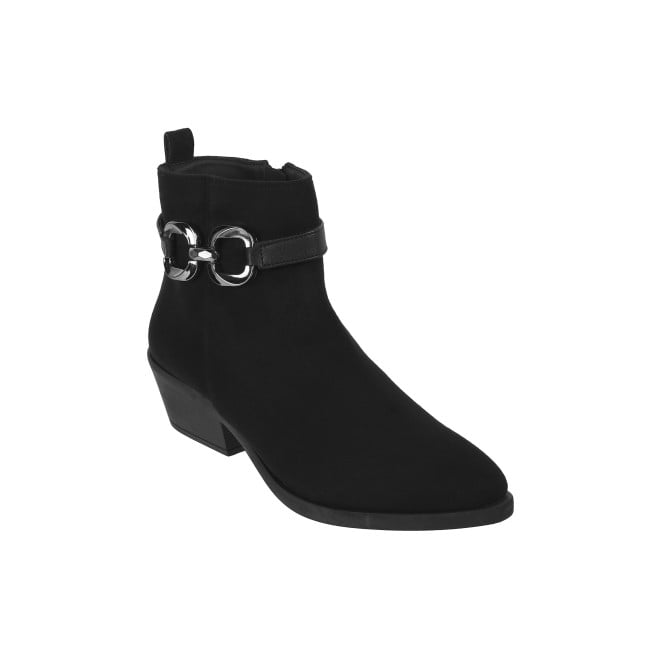 Mochi Women BlackSuede Party Boots