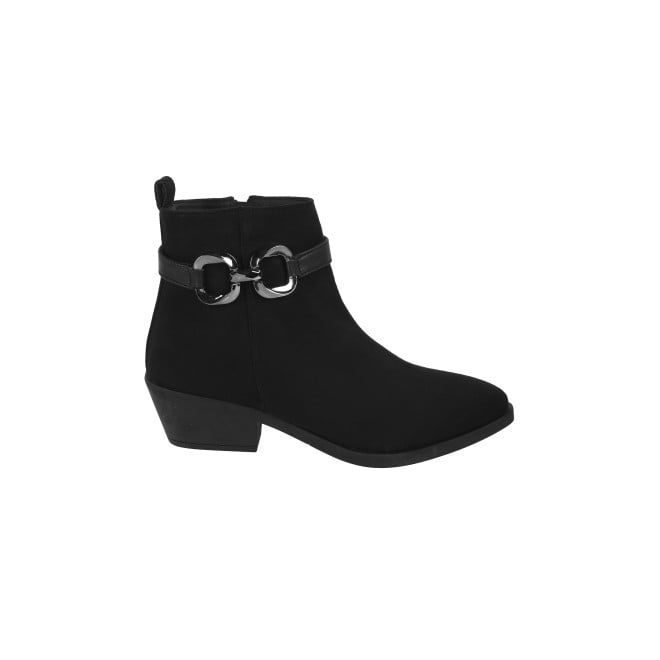 Mochi Women BlackSuede Party Boots (SKU: 31-657-34-36)