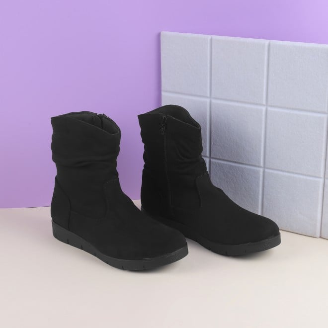 Mochi Women Black Party Boots