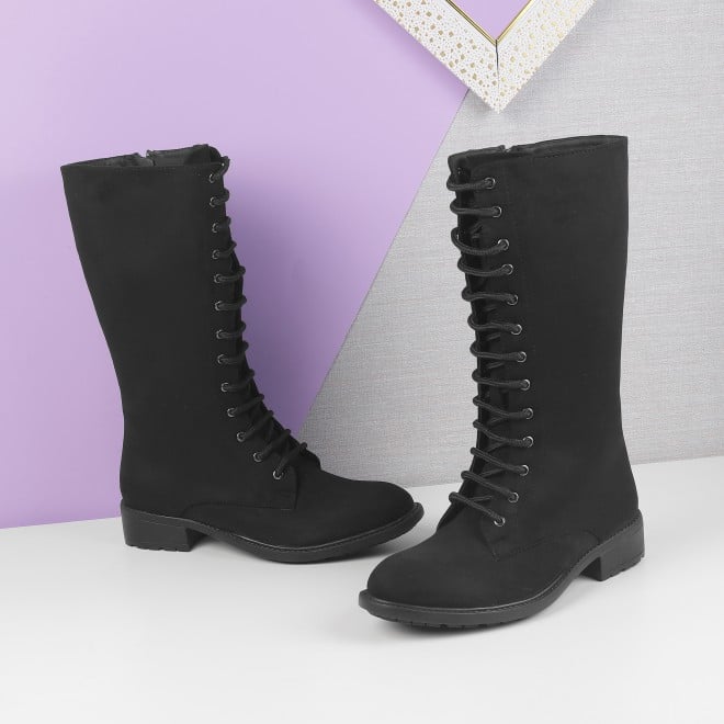 Mochi Women Black Casual Boots