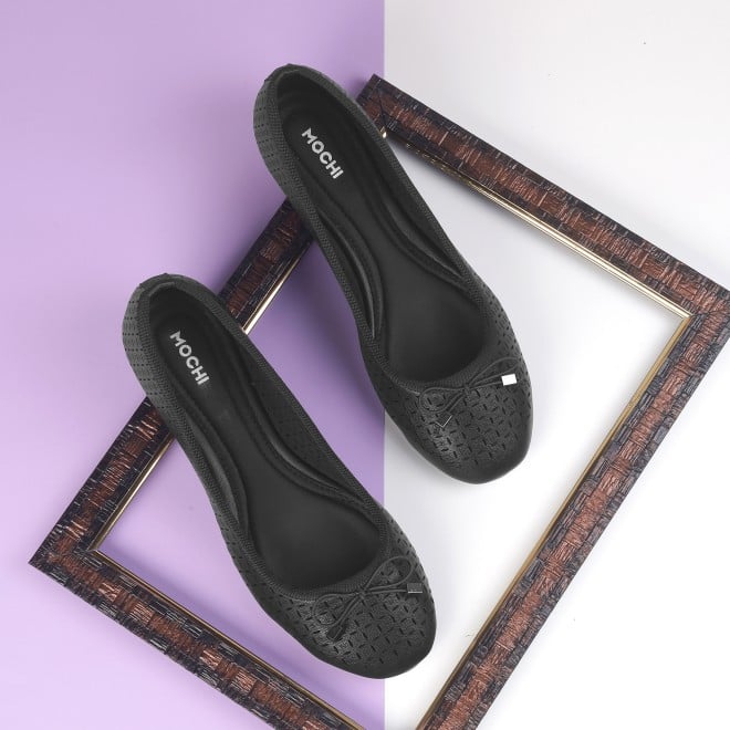 Mochi Women Black Casual Ballerinas