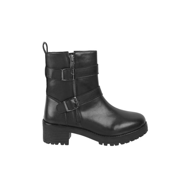 Mochi Women Black Casual Boots (SKU: 31-689-11-36)