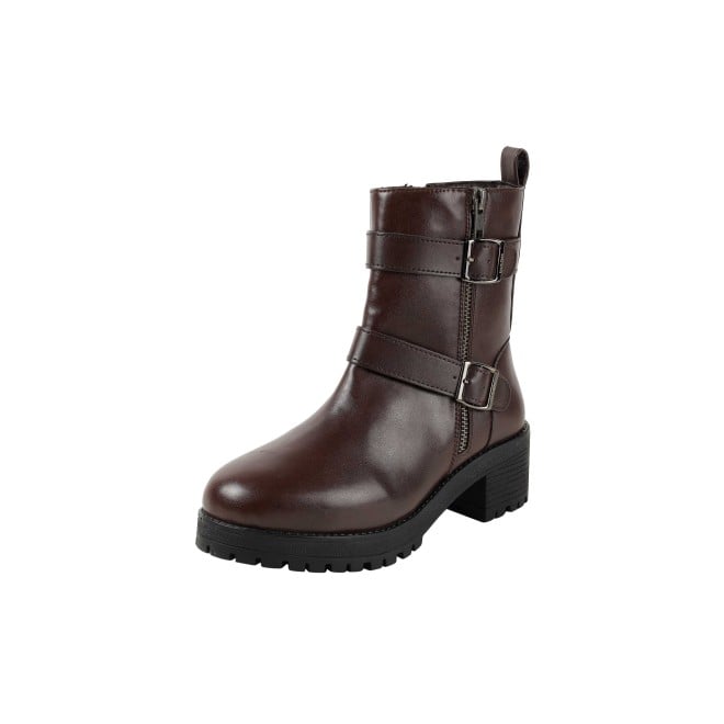 Mochi Women Brown Casual Boots (SKU: 31-689-12-36)