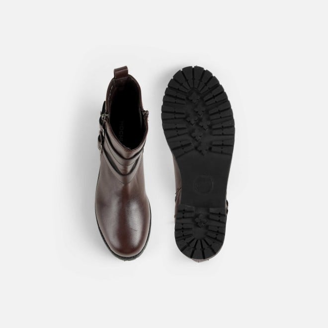 Mochi Women Brown Casual Boots (SKU: 31-689-12-36)