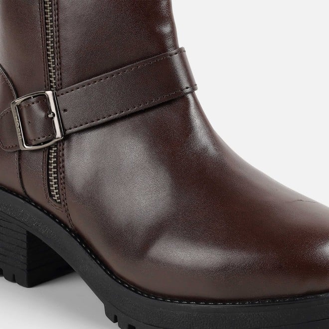 Mochi Women Brown Casual Boots (SKU: 31-689-12-36)