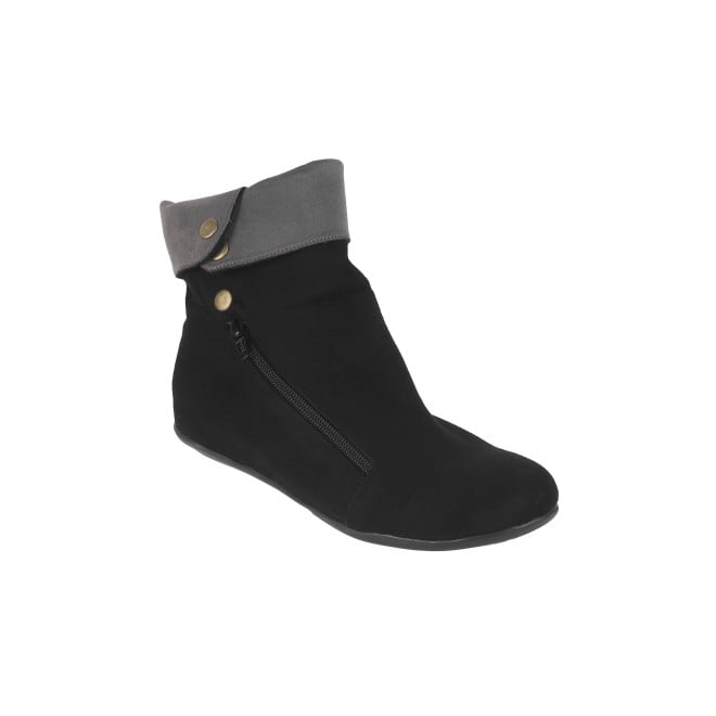 Mochi Women Black Casual Boots