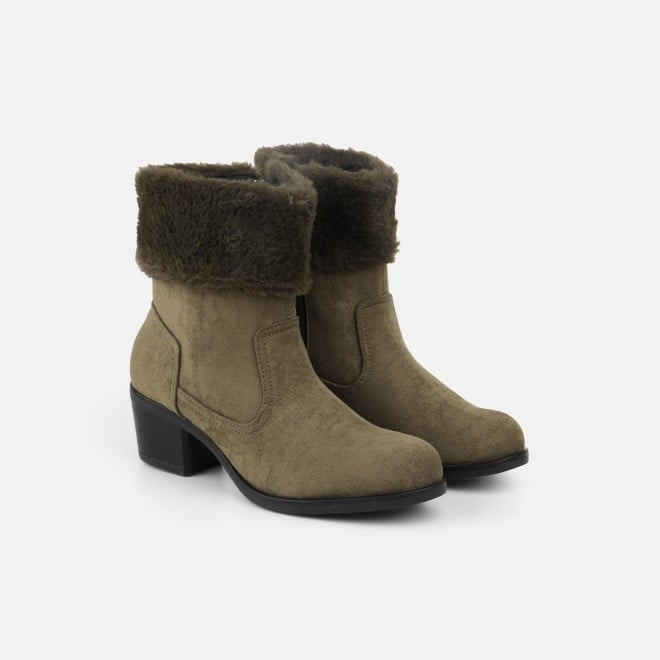 Mochi Women Olive Party Boots (SKU: 31-710-49-36)