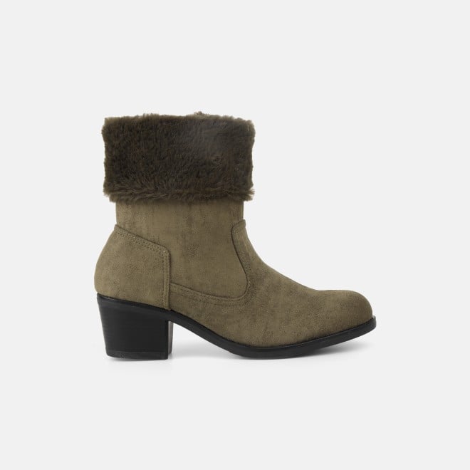 Mochi Women Olive Party Boots (SKU: 31-710-49-36)