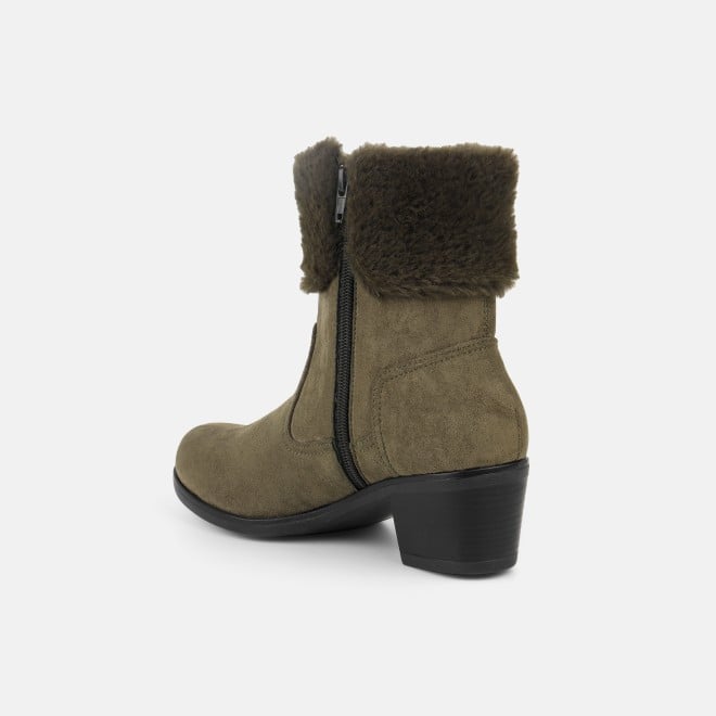 Mochi Women Olive Party Boots (SKU: 31-710-49-36)