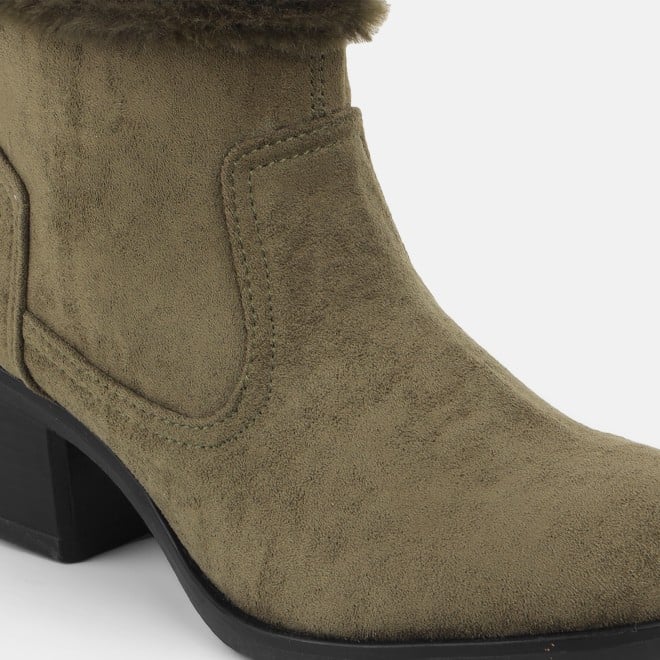Mochi Women Olive Party Boots (SKU: 31-710-49-36)