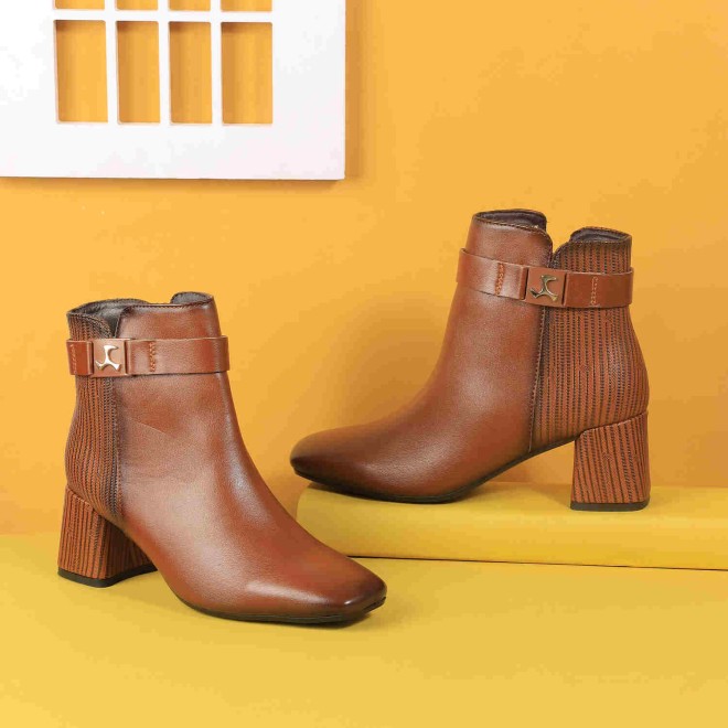 Mochi Women Tan Formal Boots (SKU: 31-711-23-39)