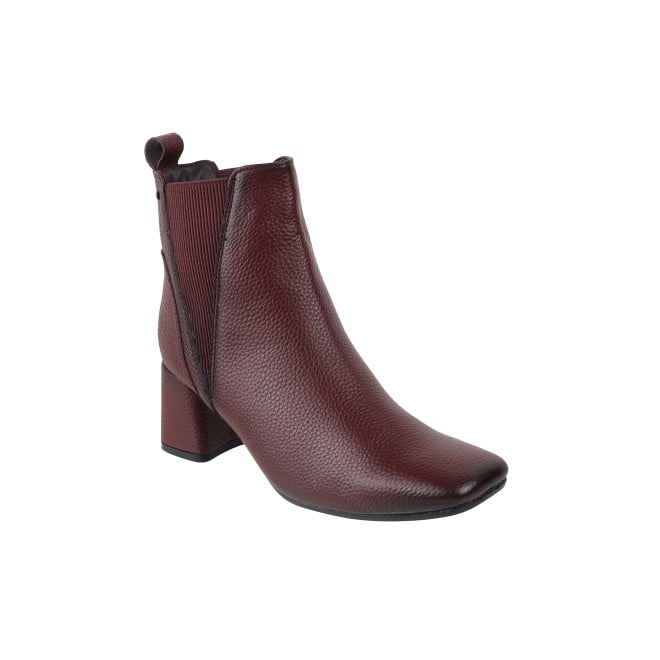 Mochi Women Maroon Party Boots