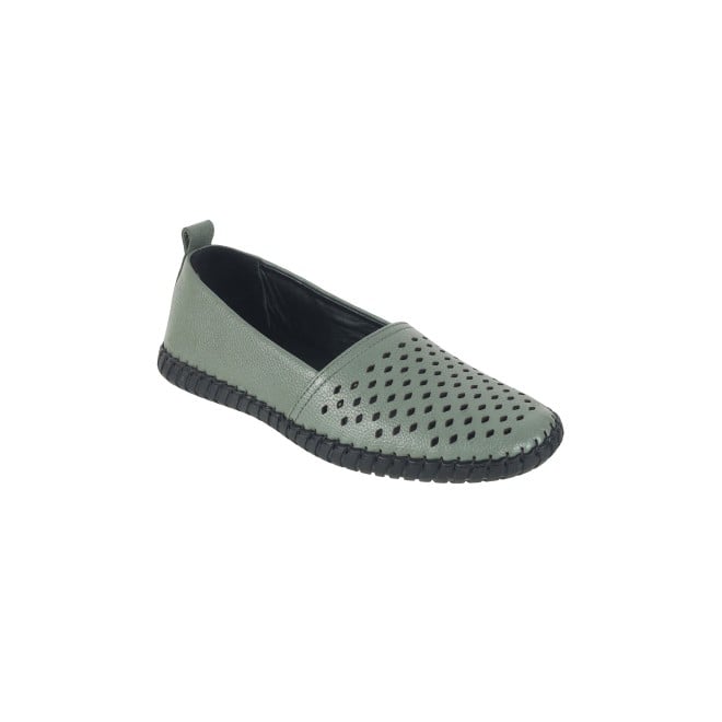 Mochi Women Green Casual Ballerinas