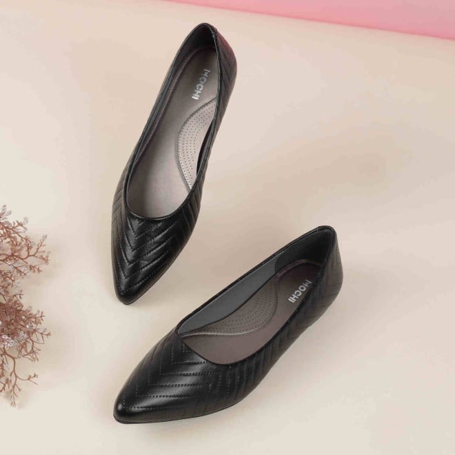 Mochi Women Black Casual Ballerinas