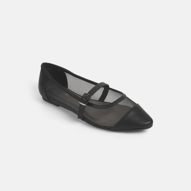 Mochi Women Black Casual Ballerinas