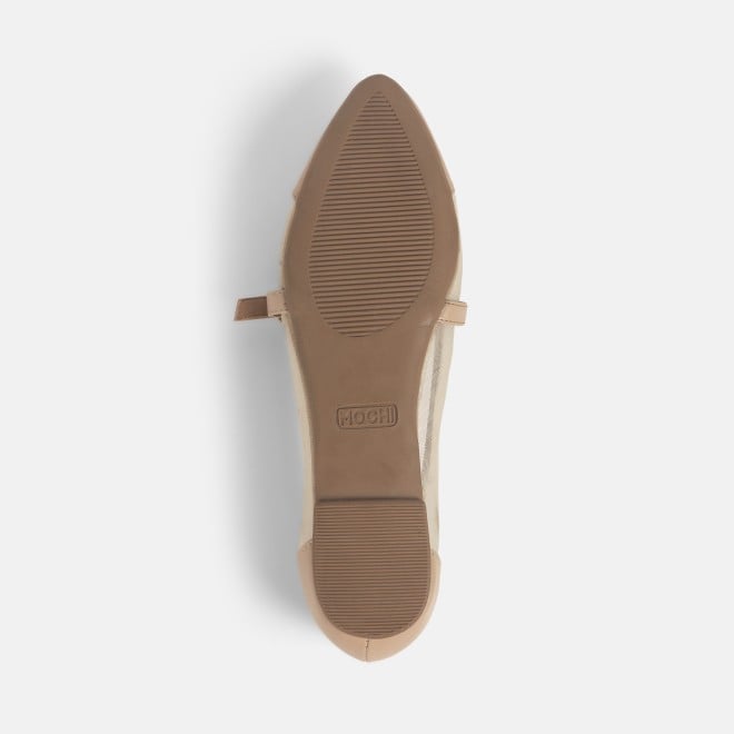Mochi Women Beige Casual Ballerinas (SKU: 31-777-20-36)