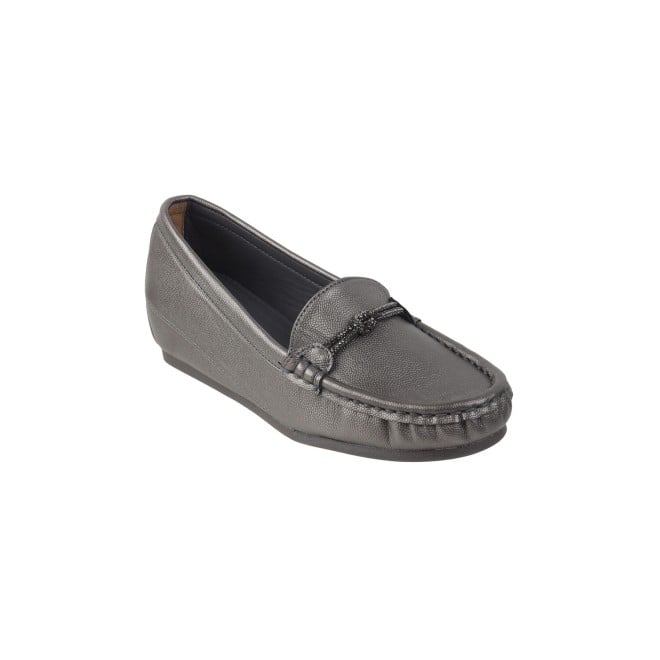 Mochi Women Gun-metal Casual Loafers (SKU: 31-800-29-36)