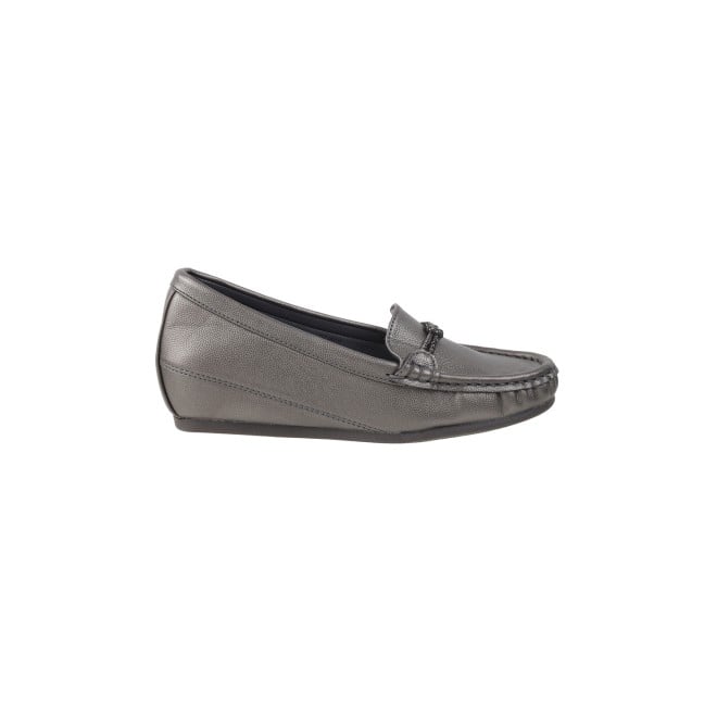 Mochi Women Gun-metal Casual Loafers (SKU: 31-800-29-36)