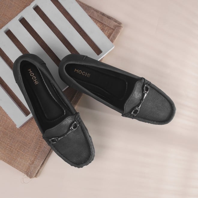 Mochi Women Black Casual Ballerinas