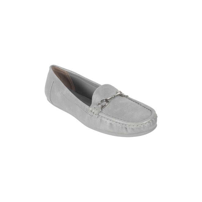 Mochi Women Silver Casual Ballerinas