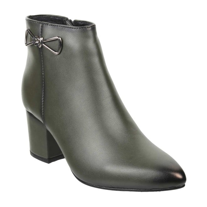 Mochi Women Olive Party Boots