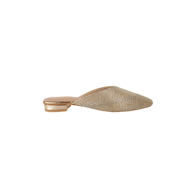 Mochi Women Gold Ethnic Slip Ons (SKU: 31-812-15-36)