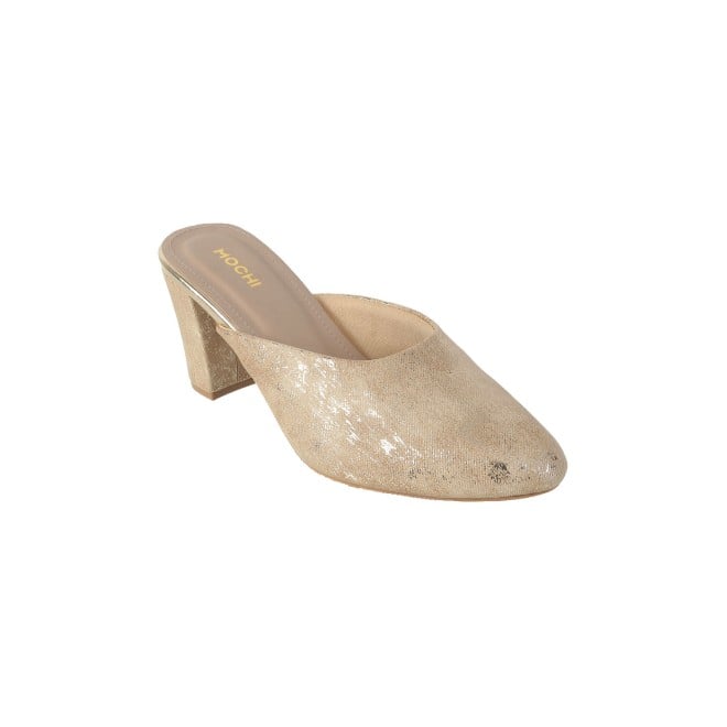 Mochi Women Gold Casual Slip Ons (SKU: 31-813-15-36)