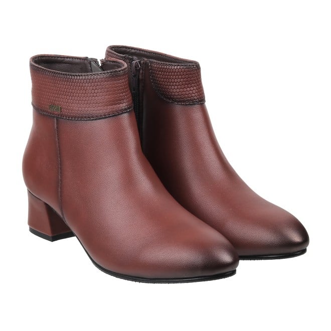 Mochi Women Maroon Party Boots