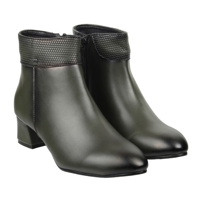 Mochi Women Olive Party Boots