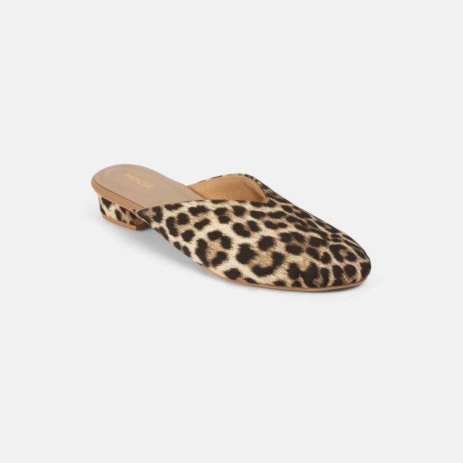 Mochi Women Beige Casual Slip Ons
