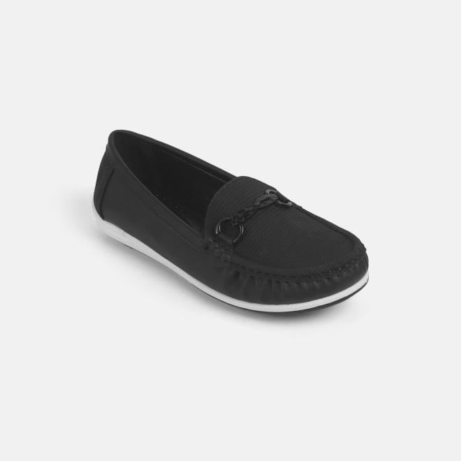 Mochi Women Black Casual Loafers