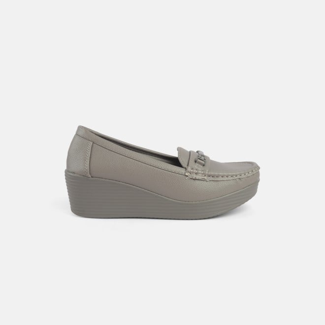 Mochi Women Grey Casual Loafers (SKU: 31-855-14-38)