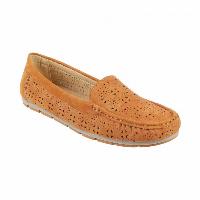Mochi Camel Casual Loafers for Women