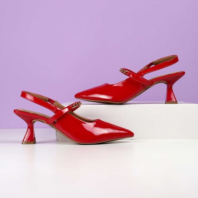 Mochi Women Red Formal Sandals