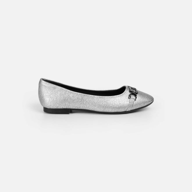 Mochi Women Silver Casual Ballerinas (SKU: 31-881-27-36)