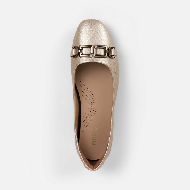 Mochi Women Gold Casual Ballerinas (SKU: 31-881-15-36)