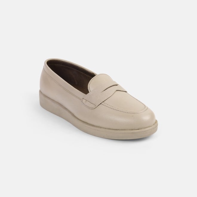 Mochi Women Beige Casual Loafers
