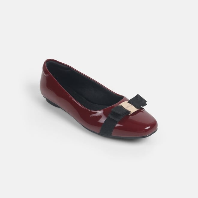 Mochi Women Wine Casual Ballerinas