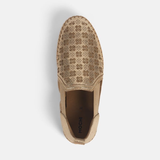 Mochi Women Gold Casual Loafers (SKU: 31-891-15-36)