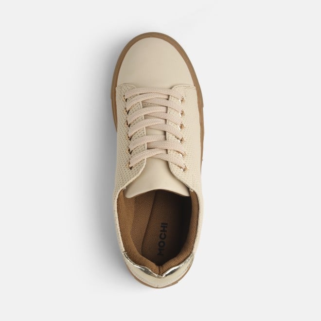Mochi Women Beige Casual Sneakers (SKU: 31-893-20-36)
