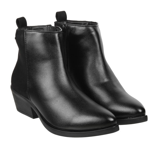 Mochi Women Black Casual Boots