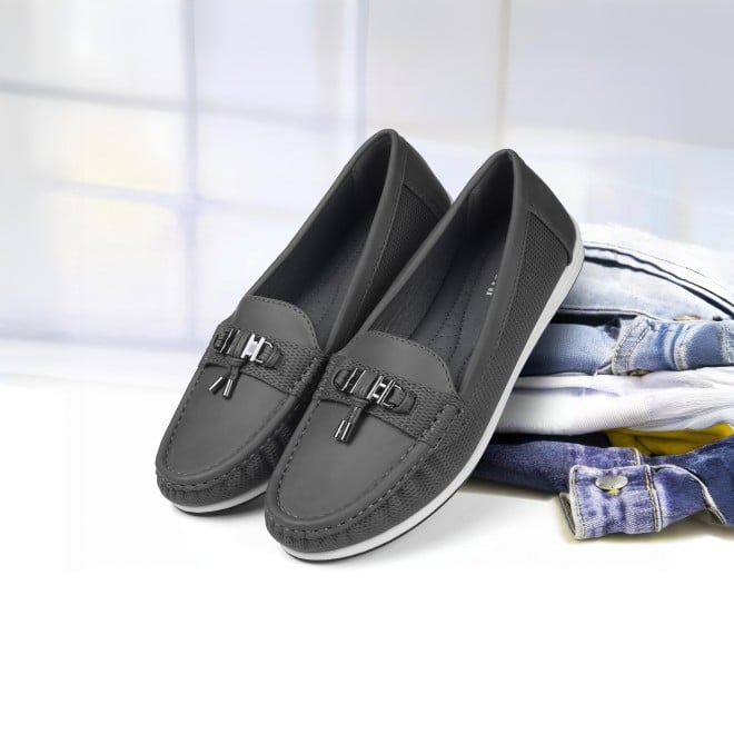Mochi Women Grey Casual Loafers
