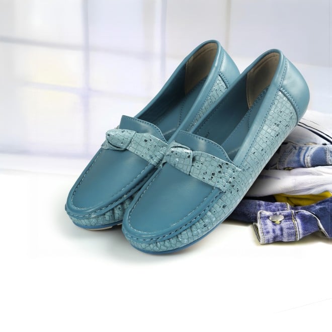 Mochi Women Blue Casual Loafers