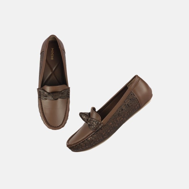 Mochi Women Brown Casual Loafers (SKU: 31-907-12-39)