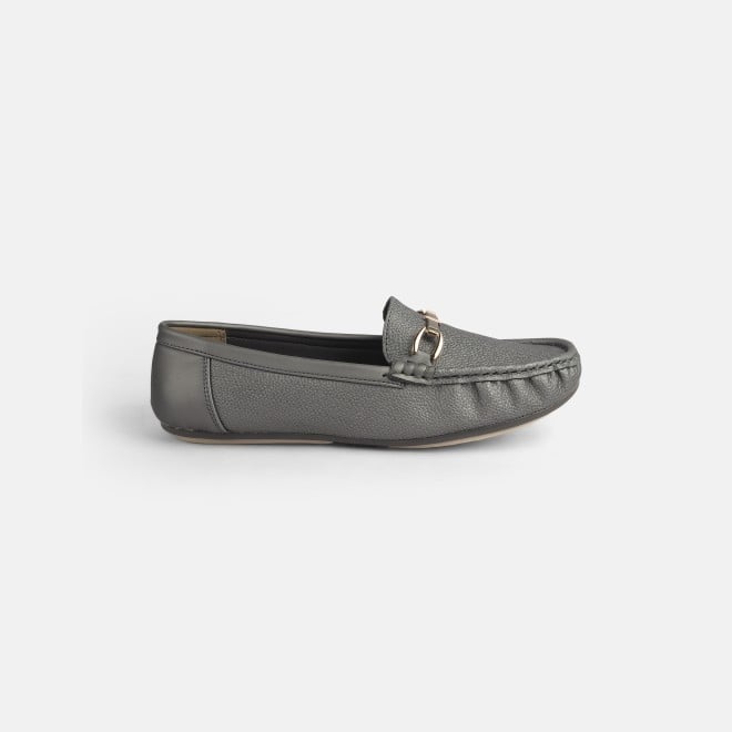 Mochi Women Gun-metal Casual Loafers (SKU: 31-910-29-36)